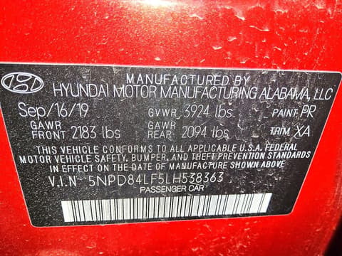 2020 HYUNDAI ELANTRA VALUE Ed